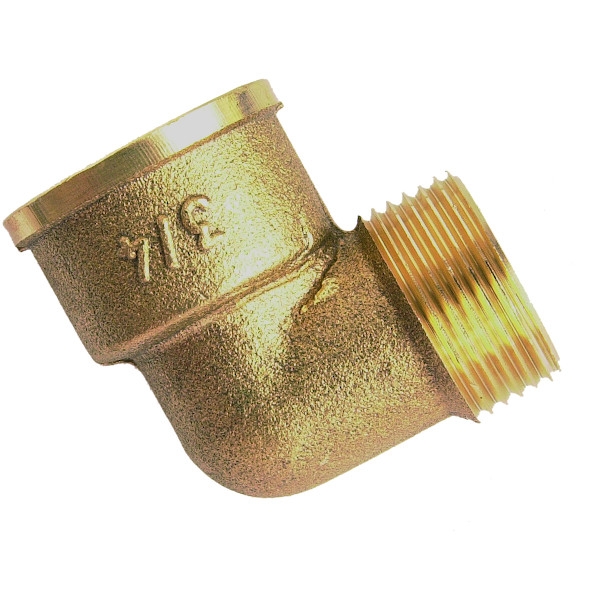 Coude laiton à visser mâle femelle 3/4